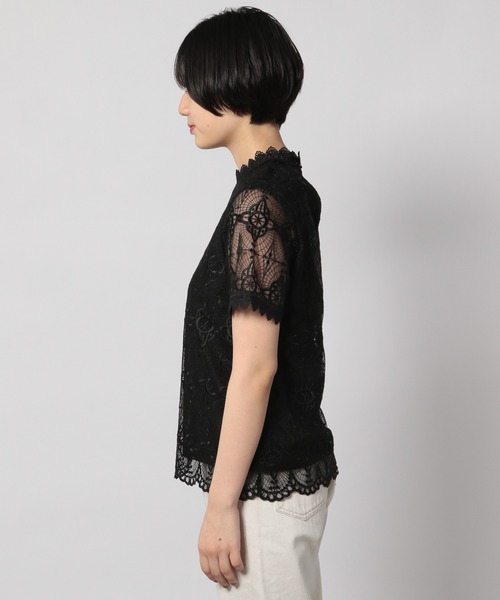 PAGEBOY(ページボーイ)の「シシュウレースハイネックブラウス(シャツ/ブラウス・レディース・ブラック/キナリ・FREE)」の12枚目の写真
