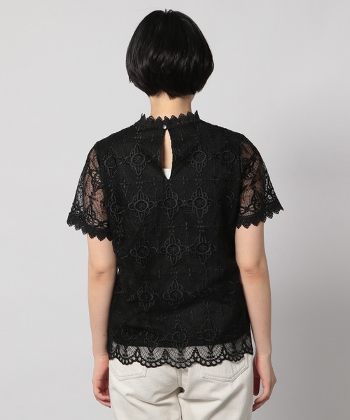 PAGEBOY(ページボーイ)の「シシュウレースハイネックブラウス(シャツ/ブラウス・レディース・ブラック/キナリ・FREE)」の13枚目の写真