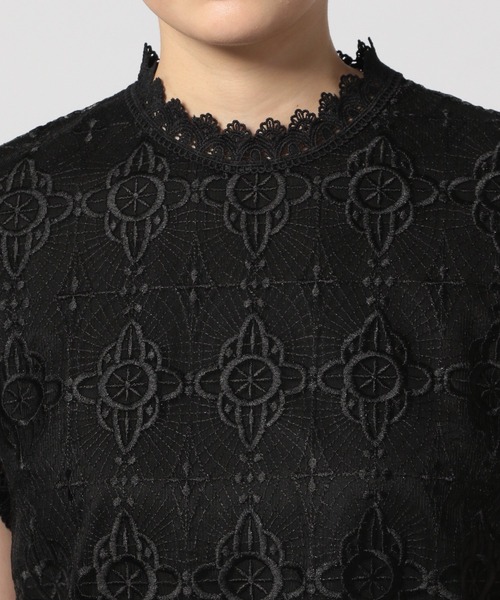 PAGEBOY(ページボーイ)の「シシュウレースハイネックブラウス(シャツ/ブラウス・レディース・ブラック/キナリ・FREE)」の14枚目の写真