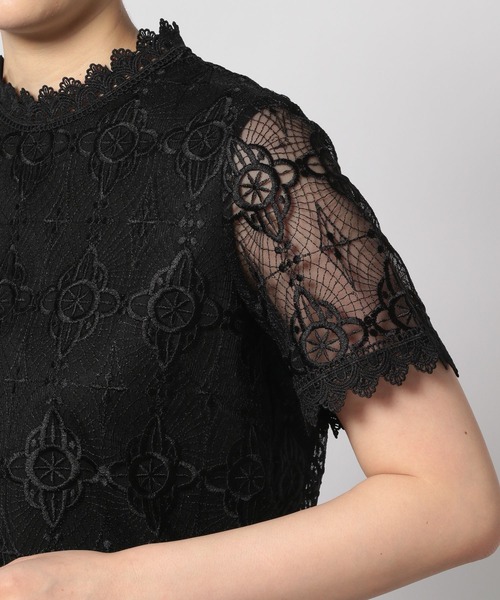PAGEBOY(ページボーイ)の「シシュウレースハイネックブラウス(シャツ/ブラウス・レディース・ブラック/キナリ・FREE)」の6枚目の写真