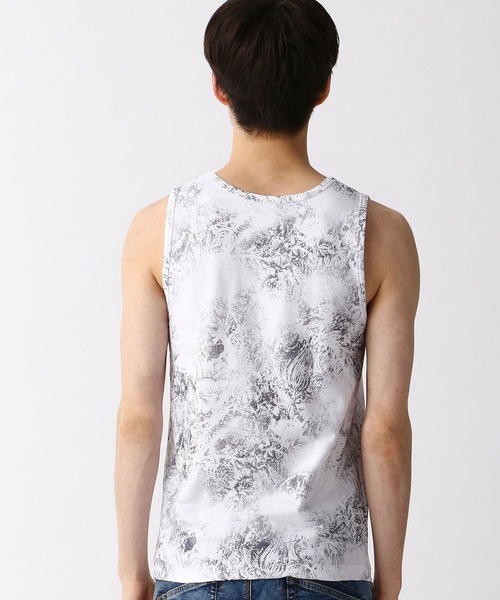 HIDEAWAYS NICOLE（ハイダウェイニコル）の「ボタニカル柄タンクトップ（タンクトップ・メンズ・ホワイト/ブラック/その他1・MEDIUM/LARGE）」の6枚目の写真
