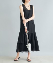 DouDou | ティアード楊柳切替ワンピース(ワンピース)