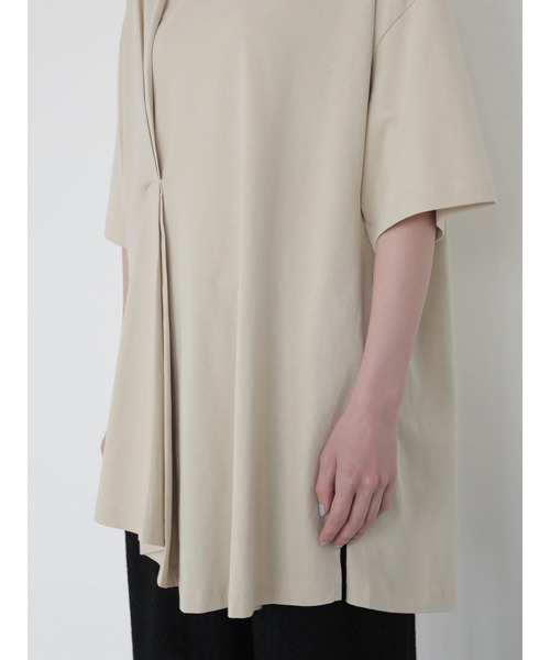 AMERICAN HOLIC（アメリカンホリック）の「フロントタック半袖カットチュニック　＊（Tシャツ/カットソー・レディース・ライトベージュ/オフホワイト/ラベンダー/ブラック・FREE）」の11枚目の写真