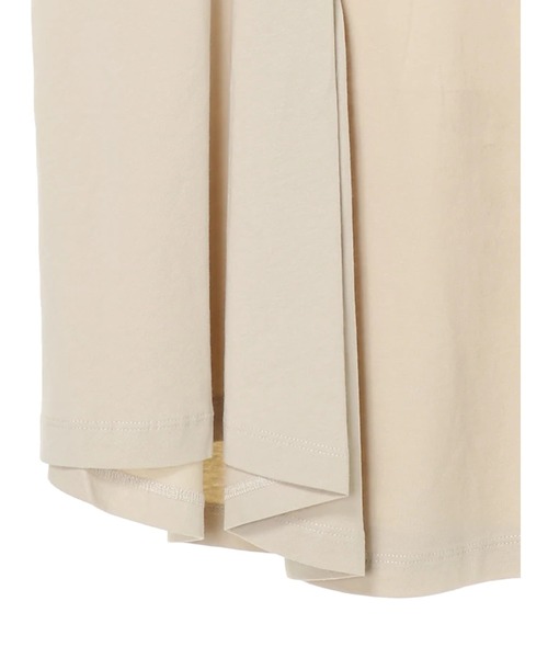 AMERICAN HOLIC（アメリカンホリック）の「フロントタック半袖カットチュニック　＊（Tシャツ/カットソー・レディース・ライトベージュ/オフホワイト/ラベンダー/ブラック・FREE）」の10枚目の写真