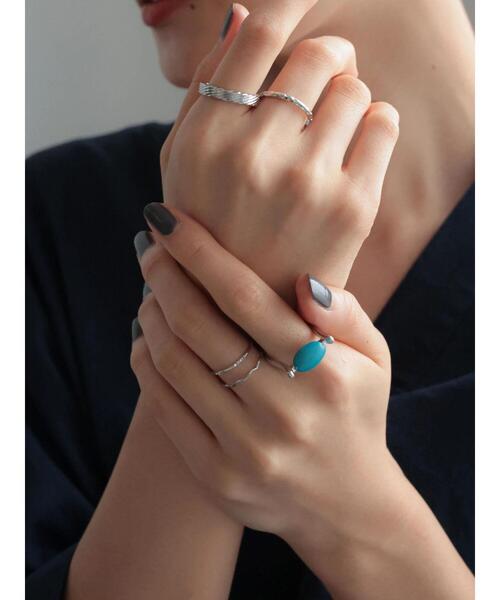 AMERICAN HOLIC（アメリカンホリック）の「オーバルアクリル&メタルSETリング（ピアス（両耳用）・レディース・ゴールド/シルバー・FREE）」の6枚目の写真