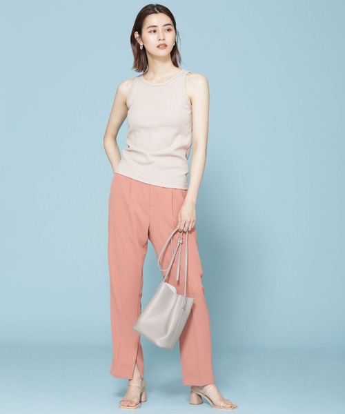 NANO universe(ナノユニバース)の「カップ付きアメリカンスリーブタンクトップ(タンクトップ・レディース・ブラック/グレー系その他4/アイボリー・36/38)」の11枚目の写真