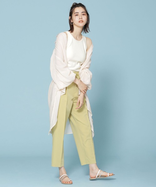 NANO universe(ナノユニバース)の「カップ付きアメリカンスリーブタンクトップ(タンクトップ・レディース・ブラック/グレー系その他4/アイボリー・36/38)」の4枚目の写真