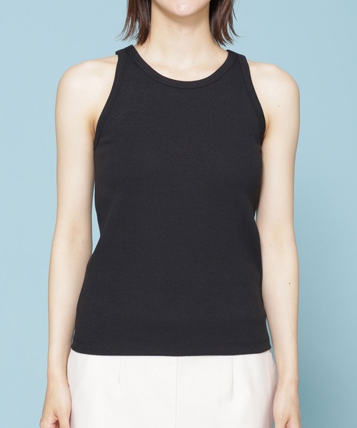 NANO universe(ナノユニバース)の「カップ付きアメリカンスリーブタンクトップ(タンクトップ・レディース・ブラック/グレー系その他4/アイボリー・36/38)」の15枚目の写真