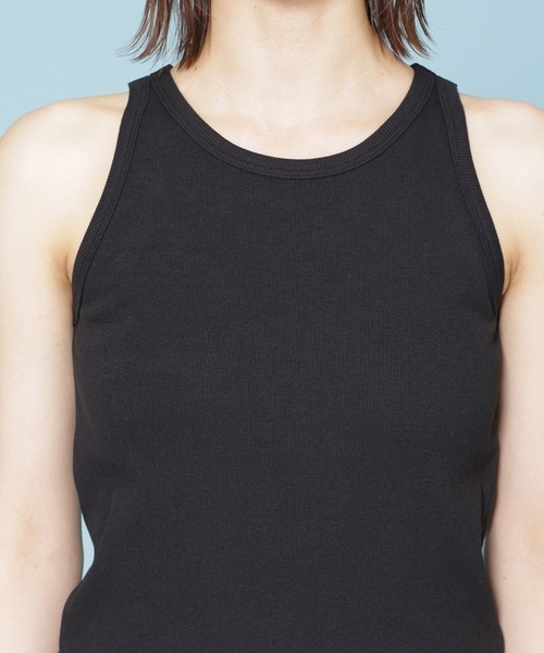 NANO universe(ナノユニバース)の「カップ付きアメリカンスリーブタンクトップ(タンクトップ・レディース・ブラック/グレー系その他4/アイボリー・36/38)」の12枚目の写真