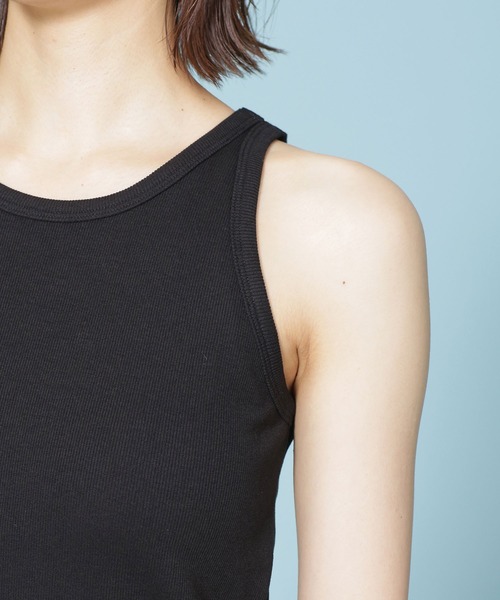 NANO universe(ナノユニバース)の「カップ付きアメリカンスリーブタンクトップ(タンクトップ・レディース・ブラック/グレー系その他4/アイボリー・36/38)」の14枚目の写真