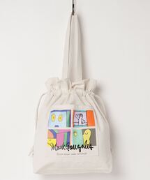 MARK GONZALES/マークゴンザレス ヘビーキャンバス×イラストポケット 巾着トートバッグ
