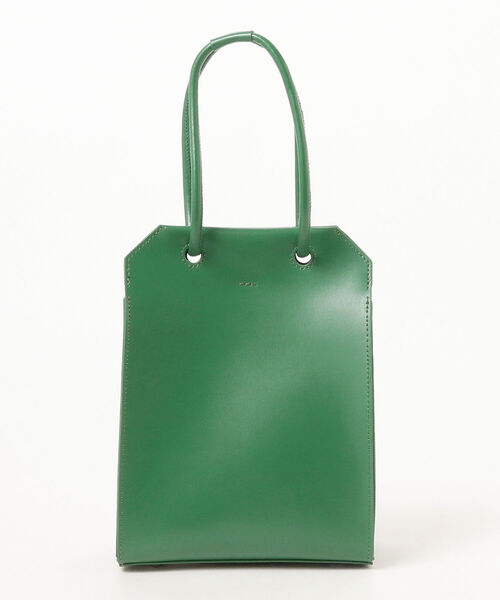 Ray BEAMS（レイビームス）の「YAHKI / ダブルフェイス スクエア ミニバッグ（トートバッグ・レディース・ブラック/グリーン・ONE SIZE）」の9枚目の写真