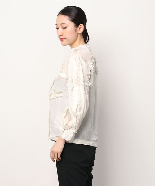 TOGA PULLA(トーガ プルラ)の「TOGA PULLA キュプラストライプブラウス(シャツ/ブラウス・レディース・ホワイト・38/36)」の7枚目の写真