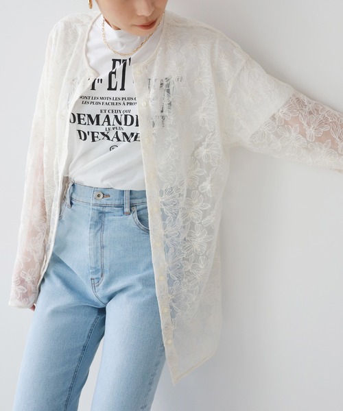 SLOBE citron.（スローブシトロン）の「SLOBE citron. フラワーチュール2WAYブラウス【手洗い可能】◆（シャツ/ブラウス・レディース・ナチュラル・FREE）」の18枚目の写真