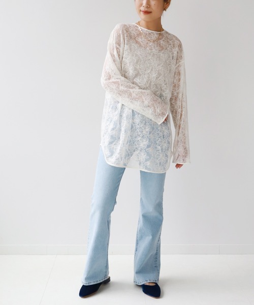 SLOBE citron.（スローブシトロン）の「SLOBE citron. フラワーチュール2WAYブラウス【手洗い可能】◆（シャツ/ブラウス・レディース・ナチュラル・FREE）」の3枚目の写真