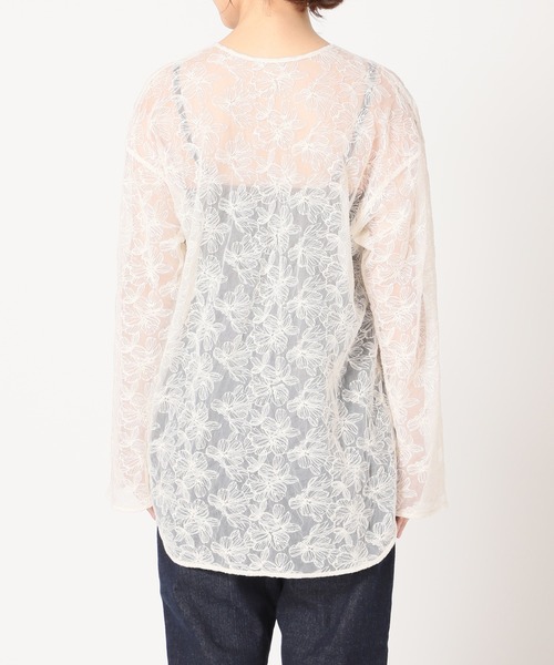 SLOBE citron.（スローブシトロン）の「SLOBE citron. フラワーチュール2WAYブラウス【手洗い可能】◆（シャツ/ブラウス・レディース・ナチュラル・FREE）」の6枚目の写真