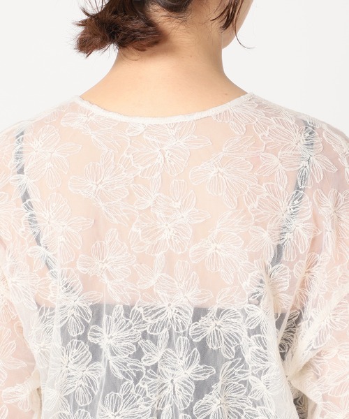 SLOBE citron.（スローブシトロン）の「SLOBE citron. フラワーチュール2WAYブラウス【手洗い可能】◆（シャツ/ブラウス・レディース・ナチュラル・FREE）」の7枚目の写真