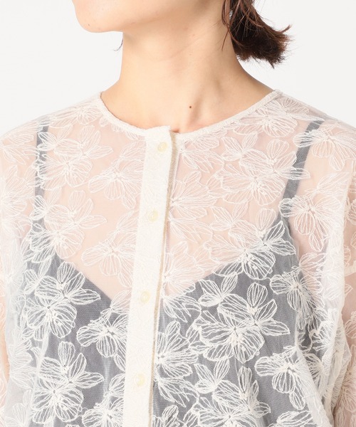 SLOBE citron.（スローブシトロン）の「SLOBE citron. フラワーチュール2WAYブラウス【手洗い可能】◆（シャツ/ブラウス・レディース・ナチュラル・FREE）」の8枚目の写真