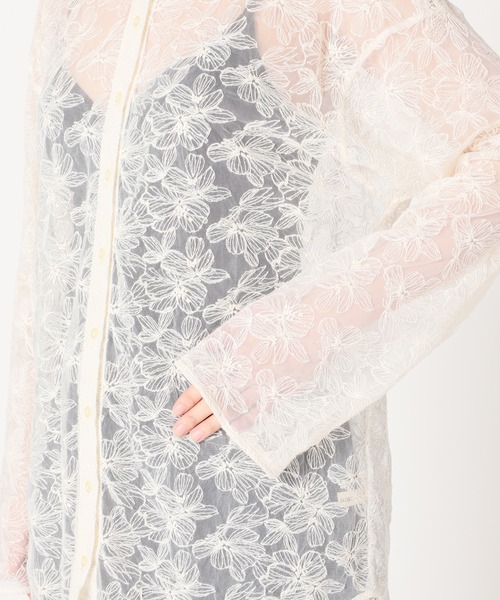 SLOBE citron.（スローブシトロン）の「SLOBE citron. フラワーチュール2WAYブラウス【手洗い可能】◆（シャツ/ブラウス・レディース・ナチュラル・FREE）」の10枚目の写真