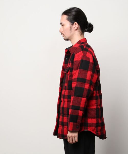 FIDELITY(フィデリティ)の「【FIDELITY フィデリティ】MEN'S ETERMIN REGULAR CPO DOWN PRINT(ダウンジャケット/コート・メンズ・グレー系その他/レッド系その他・SMALL/MEDIUM/LARGE)」の4枚目の写真