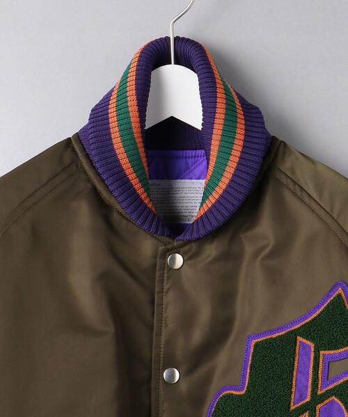 kolor（カラー）の「＜kolor（カラー）＞ ヴァーシティジャケット■■■（スタジャン・メンズ・ダークブラウン・1/2/3）」の2枚目の写真