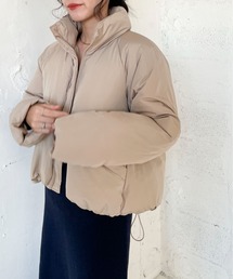 スタンドカラーショートファイバーダウンコート