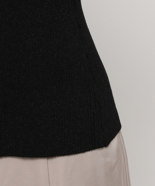 mysty woman（ミスティウーマン）の「チュールタックスリーブラメニット 235306（ニット/セーター・レディース・ライトグレー/ブラック/カーキ・FREE）」の12枚目の写真