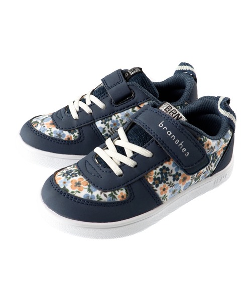 IFME(イフミー)の「IFME/イフミーコラボ花柄スニーカー(スニーカー・キッズ・オフホワイト/ネイビー/ピンク/ラベンダー・14cm/15cm/16cm/17cm/18cm/19cm/20cm/21cm)」の3枚目の写真