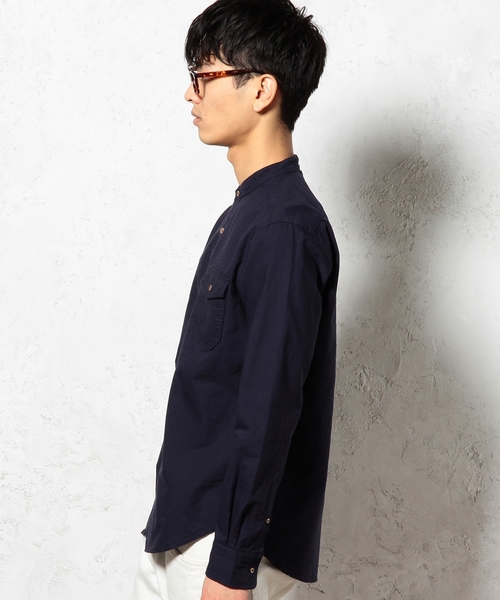 green label relaxing（グリーンレーベルリラクシング）の「OX BAND/C H/PL シャツ ◆（シャツ/ブラウス・メンズ・ホワイト/ネイビー・MEDIUM/LARGE/SMALL）」の13枚目の写真