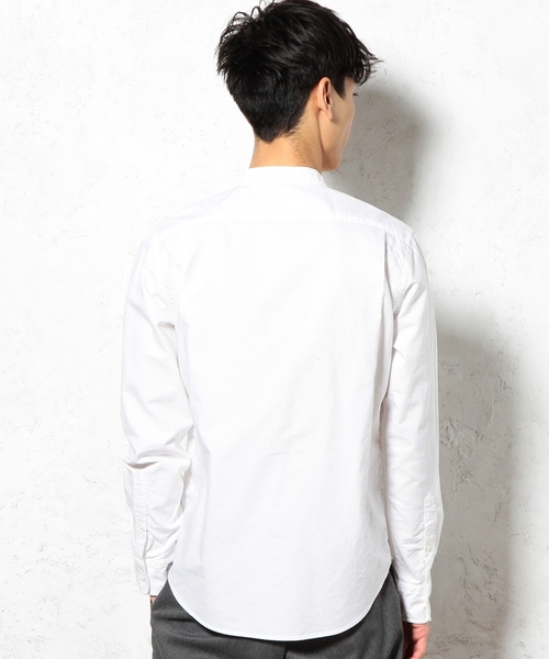 green label relaxing（グリーンレーベルリラクシング）の「OX BAND/C H/PL シャツ ◆（シャツ/ブラウス・メンズ・ホワイト/ネイビー・MEDIUM/LARGE/SMALL）」の5枚目の写真