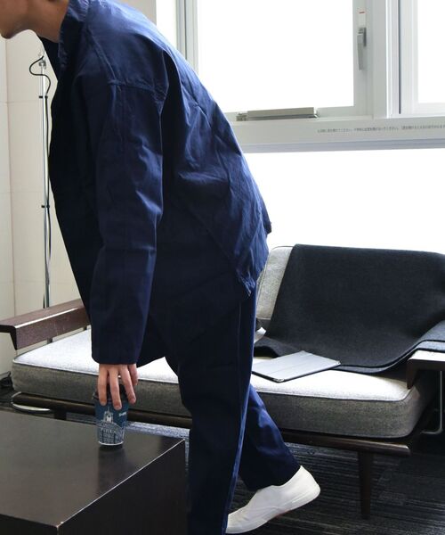 SHIPS Days（シップスデイズ）の「SHIPS Days: オックスフォード ホスピタル シャツジャケット（カバーオール・メンズ・ネイビー/グレー・MEDIUM/LARGE）」の6枚目の写真