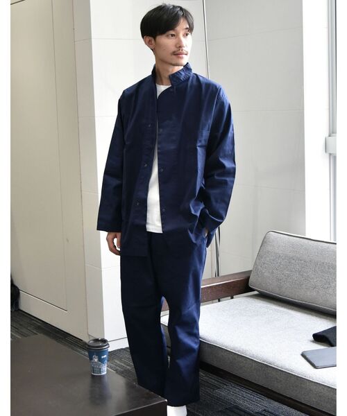 SHIPS Days（シップスデイズ）の「SHIPS Days: オックスフォード ホスピタル シャツジャケット（カバーオール・メンズ・ネイビー/グレー・MEDIUM/LARGE）」の10枚目の写真