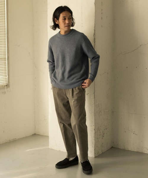 URBAN RESEARCH DOORS（アーバンリサーチドアーズ）の「ストレッチウール クルーネックニット∴（ニット/セーター・メンズ・チャコールグレー/ライトグレー/ベージュ/ブルー/ピンク系その他・40/38）」の10枚目の写真