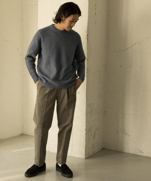 URBAN RESEARCH DOORS（アーバンリサーチドアーズ）の「ストレッチウール クルーネックニット∴（ニット/セーター・メンズ・チャコールグレー/ライトグレー/ベージュ/ブルー/ピンク系その他・40/38）」の6枚目の写真