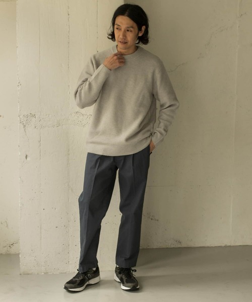 URBAN RESEARCH DOORS（アーバンリサーチドアーズ）の「ストレッチウール クルーネックニット∴（ニット/セーター・メンズ・チャコールグレー/ライトグレー/ベージュ/ブルー/ピンク系その他・40/38）」の22枚目の写真