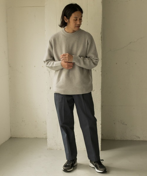 URBAN RESEARCH DOORS（アーバンリサーチドアーズ）の「ストレッチウール クルーネックニット∴（ニット/セーター・メンズ・チャコールグレー/ライトグレー/ベージュ/ブルー/ピンク系その他・40/38）」の15枚目の写真