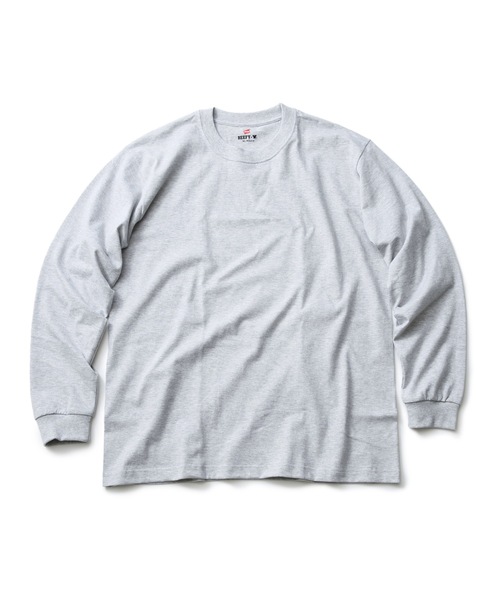 HANES(ヘインズ)の「【HANES/ヘインズ】BEFFY LONGSLEEVE TEE/ビーフィー/ロンT/無地/ユニセックス ヘビーウェイト(Tシャツ/カットソー・メンズ・グレー/ネイビー/ブラック/チャコールグレー/ホワイト・X-LARGE/LARGE/SMALL/MEDIUM/X-SMALL)」の4枚目の写真