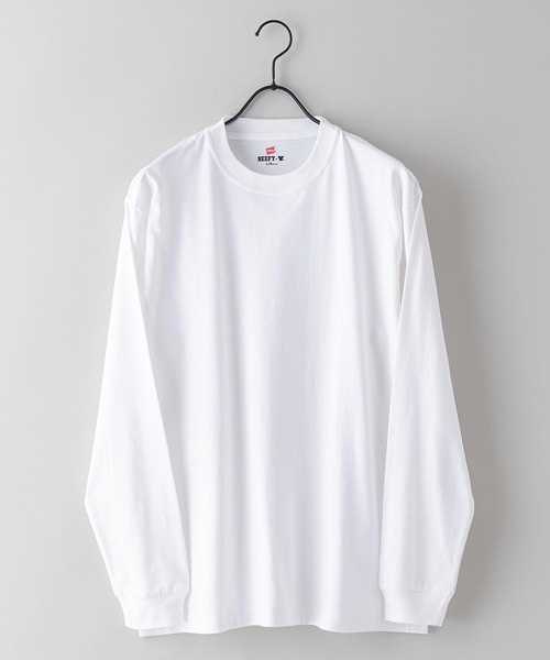 HANES(ヘインズ)の「【HANES/ヘインズ】BEFFY LONGSLEEVE TEE/ビーフィー/ロンT/無地/ユニセックス ヘビーウェイト(Tシャツ/カットソー・メンズ・グレー/ネイビー/ブラック/チャコールグレー/ホワイト・X-LARGE/LARGE/SMALL/MEDIUM/X-SMALL)」の11枚目の写真