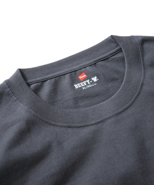 HANES(ヘインズ)の「【HANES/ヘインズ】BEFFY LONGSLEEVE TEE/ビーフィー/ロンT/無地/ユニセックス ヘビーウェイト(Tシャツ/カットソー・メンズ・グレー/ネイビー/ブラック/チャコールグレー/ホワイト・X-LARGE/LARGE/SMALL/MEDIUM/X-SMALL)」の16枚目の写真