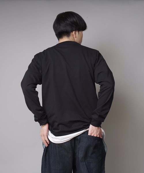 HANES(ヘインズ)の「【HANES/ヘインズ】BEFFY LONGSLEEVE TEE/ビーフィー/ロンT/無地/ユニセックス ヘビーウェイト(Tシャツ/カットソー・メンズ・グレー/ネイビー/ブラック/チャコールグレー/ホワイト・X-LARGE/LARGE/SMALL/MEDIUM/X-SMALL)」の19枚目の写真