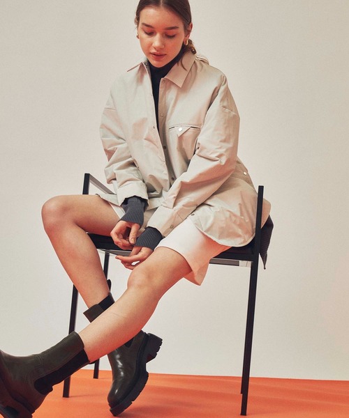 CITY TOKYO（シティトウキョウ）の「シルケット加工スウェットショートパンツ（スウェットパンツ・レディース・ホワイト/ダークグレー・1/2）」の5枚目の写真