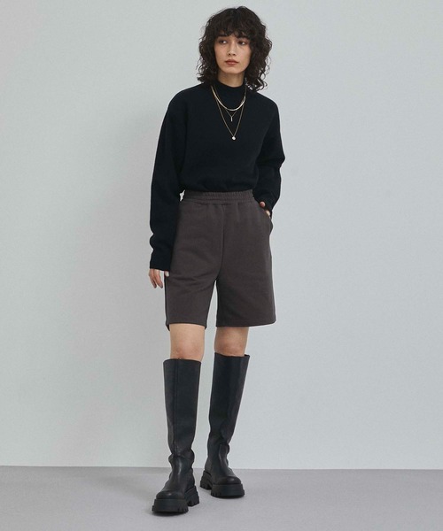 CITY TOKYO（シティトウキョウ）の「シルケット加工スウェットショートパンツ（スウェットパンツ・レディース・ホワイト/ダークグレー・1/2）」の12枚目の写真