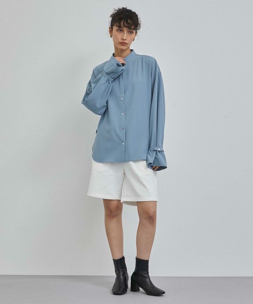 CITY TOKYO（シティトウキョウ）の「シルケット加工スウェットショートパンツ（スウェットパンツ・レディース・ホワイト/ダークグレー・1/2）」の10枚目の写真