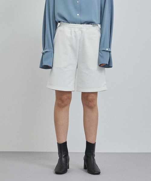 CITY TOKYO（シティトウキョウ）の「シルケット加工スウェットショートパンツ（スウェットパンツ・レディース・ホワイト/ダークグレー・1/2）」の14枚目の写真