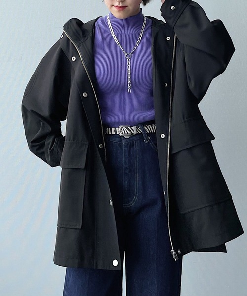 PAGEBOY(ページボーイ)の「スリットマウンテンパーカー(マウンテンパーカー・レディース・ブラック/オリーブ/グレイッシュベージュ・FREE)」の14枚目の写真