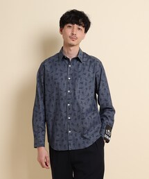 40ｃｔ＆525（フォーティーカラッツアンドゴーニーゴ）の「ステッププリントデニムシャツ（シャツ/ブラウス・メンズ）」