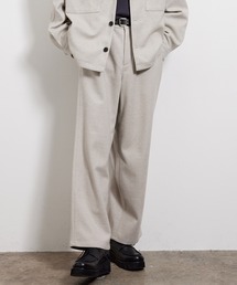 JUNRED | 【セットアップ対応】エアリーストレッチフラノワイドストレートパンツ(その他パンツ)