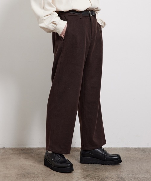 JUNRED（ジュンレッド）の「【セットアップ対応】エアリーストレッチフラノワイドパンツ（その他パンツ・メンズ・チャコールグレー/ダークブラウン/ブラウン/ベージュ系その他・S/M/L）」の18枚目の写真