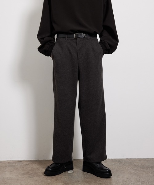 JUNRED（ジュンレッド）の「【セットアップ対応】エアリーストレッチフラノワイドパンツ（その他パンツ・メンズ・チャコールグレー/ダークブラウン/ブラウン/ベージュ系その他・S/M/L）」の20枚目の写真