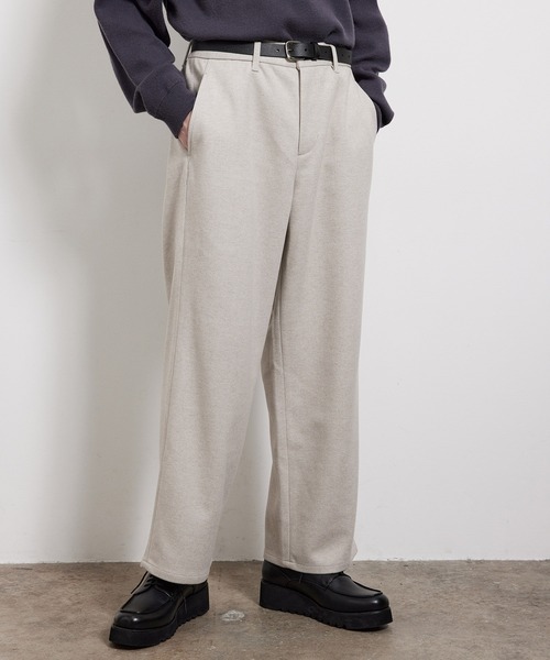 JUNRED（ジュンレッド）の「【セットアップ対応】エアリーストレッチフラノワイドパンツ（その他パンツ・メンズ・チャコールグレー/ダークブラウン/ブラウン/ベージュ系その他・S/M/L）」の7枚目の写真